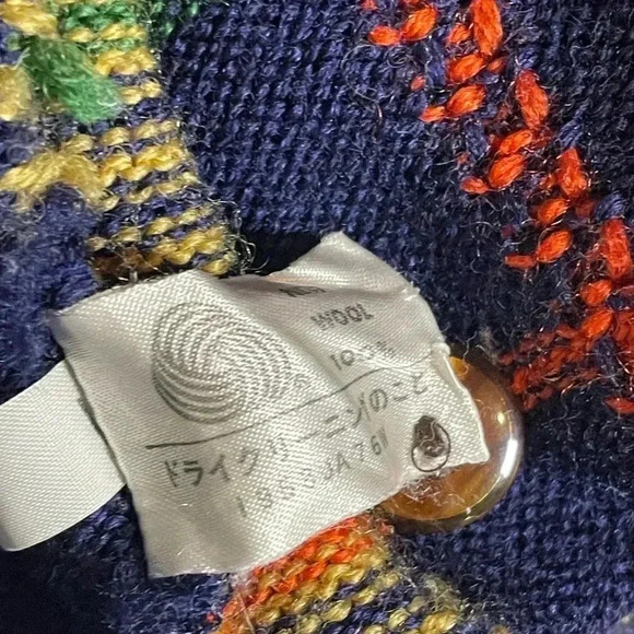 Vintage CVQ Plaid Wool Sweater - Made in Italy - 100% Wool - large - Picture 8 of 11